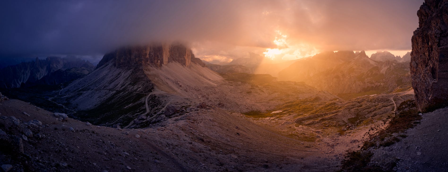 Moody landscapes in the dolomites